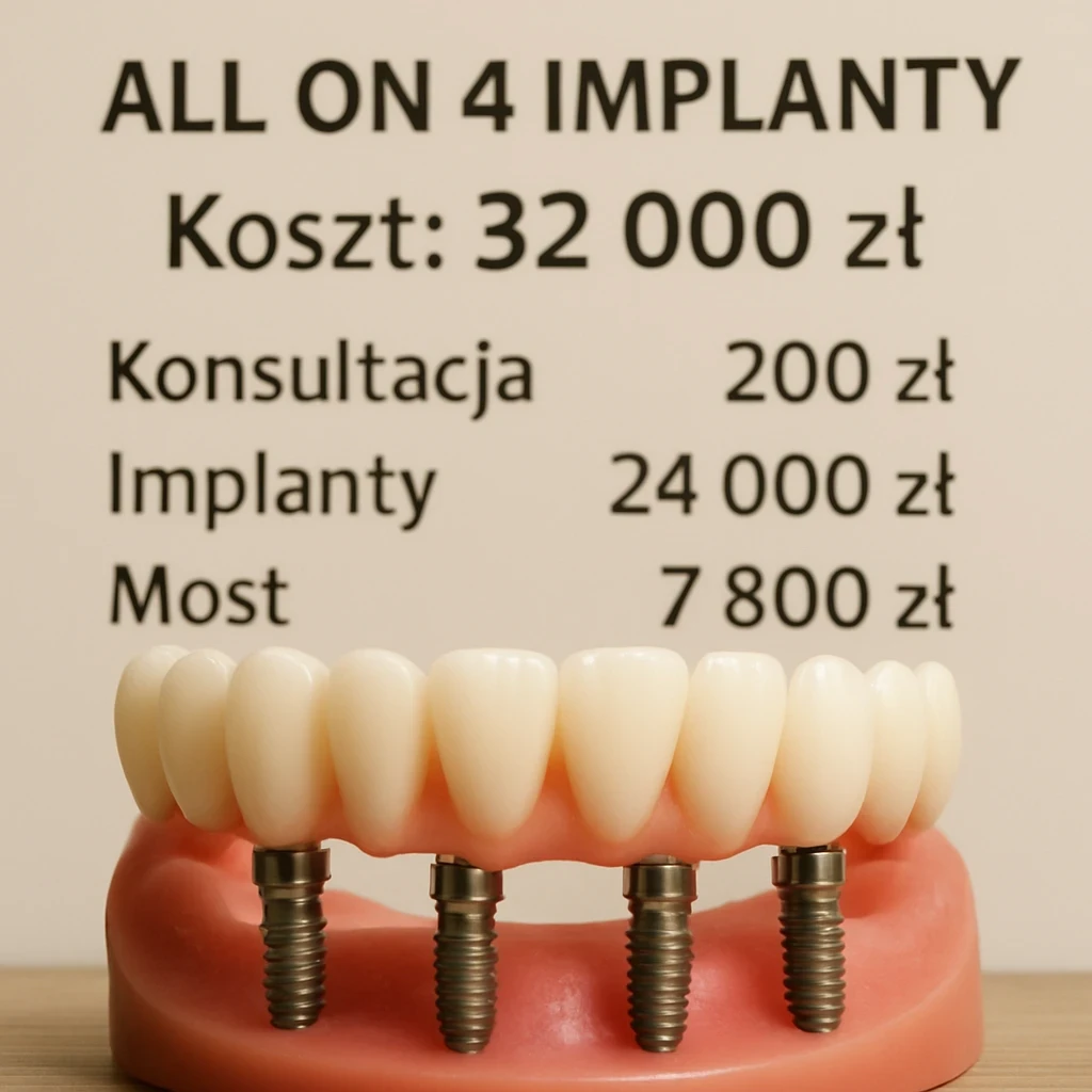 Ile kosztują implanty All on 4?